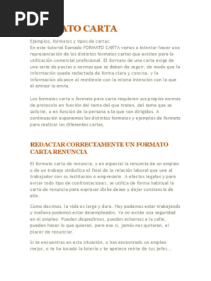 Formatos De Cartas Gestion De Recursos Humanos Business