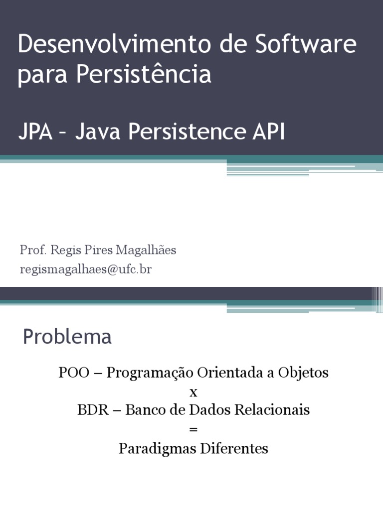 JPA: Mapeamento Objeto-Relacional em Java | PDF | Software de ...