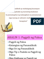 4th Quarter ARALIN 1 Pagpili NG Paksa