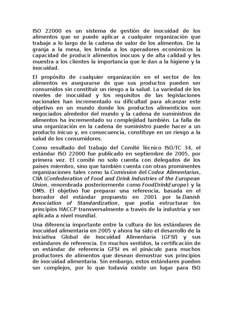 Interpretación ISO 22000 2018 | PDF | Análisis de Riesgo y Puntos ...