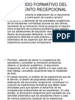 El sentido formativo del documento recepcional: una experiencia integradora