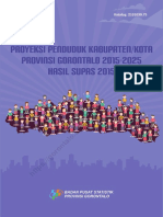 Proyeksi Penduduk Kabupaten - Kota Provinsi Gorontalo 2015-2025 Hasil SUPAS 2015