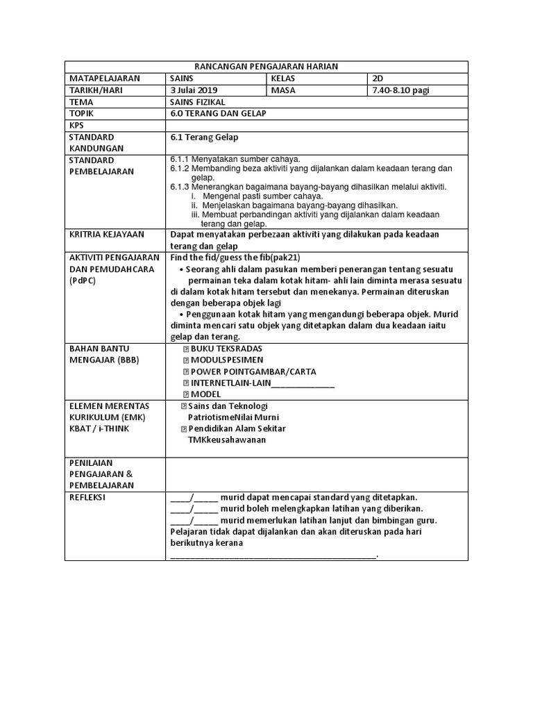 Rph Sains Tahun 2 Pdf