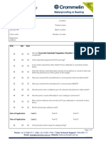 Waterproofing Priming Checklist