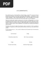 Machote ACTA de Administrativa Abandono de Empleo