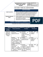 ANEXO 137 Descripcion Del Perfil Del Auditor Interno