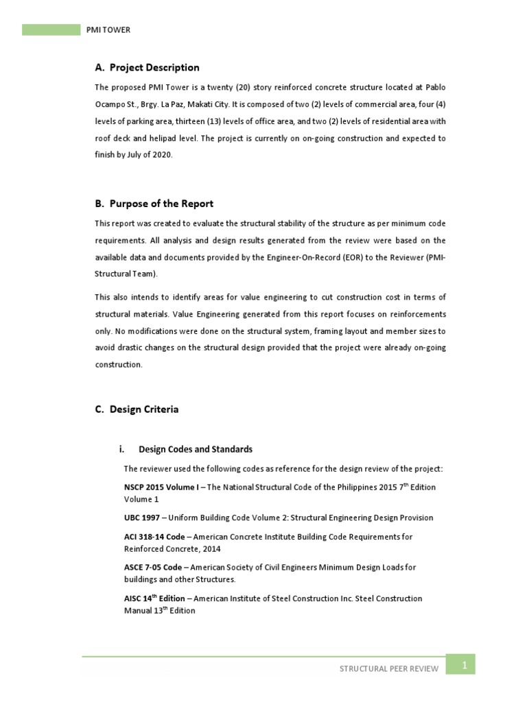 Design Criteria Pdf Earthquakes Structural Load