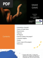 Presentation of Snake Game