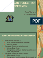 Rancangan Penelitian Eksperimental