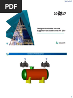 Design of horizontal vessels supported on saddles with PV Elite