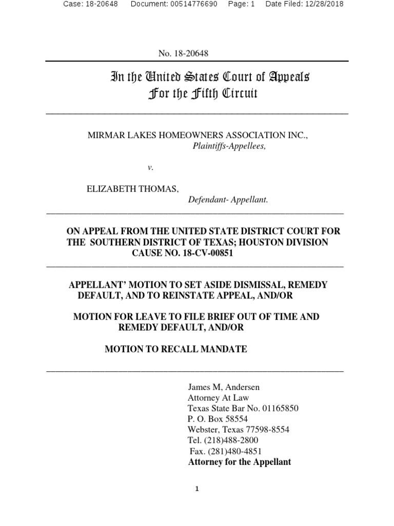 AppellantMotiontoReinstateAppealandBrieff PDF PDF Supplemental