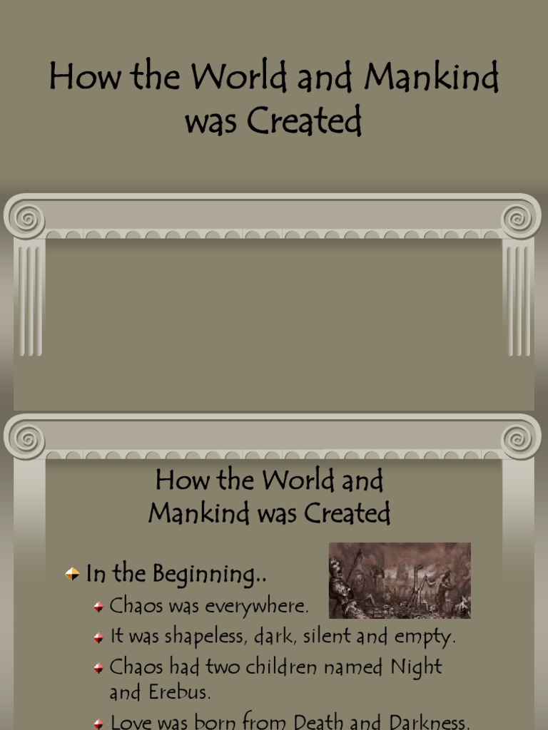 How The World and Mankind Was Created | PDF | Prometheus | Greek Mythology