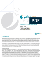 Yatra Investor Presentation 2016 07 14 PDF