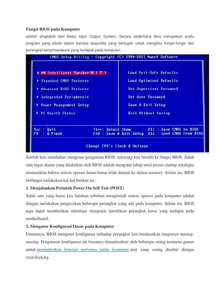 Fungsi BIOS Pada Komputer | PDF