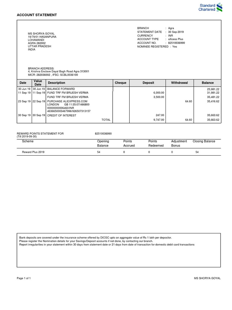 Estatement PDF | PDF | Deposit Account | Debits And Credits