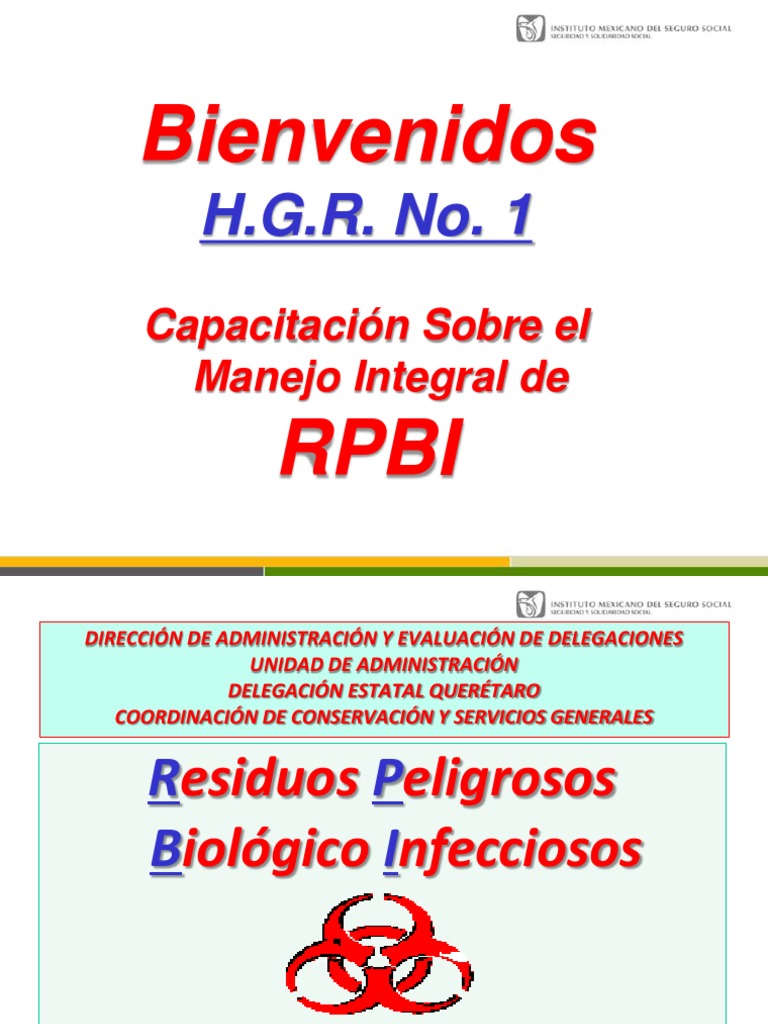Capacitación en Manejo de RPBI | PDF | Residuos | Esterilización ...