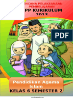 RPP SD Pai 1 Lembar Kelas 6