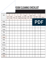 Washroom Cleaning Checklist
