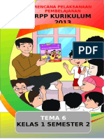 RPP 1 lembar Kelas 1 Tema 6 Revisi www.kangmartho.com