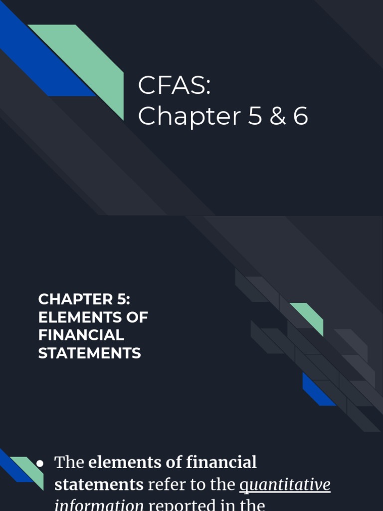 CFAS Chapter 5 & 6 PDF Historical Cost Fair Value