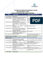 Time Schedule World Bank WS On 4th Dec 2019 R