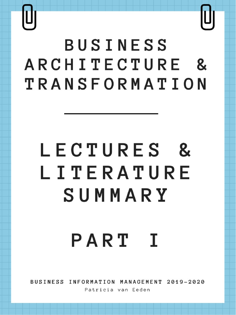 Summary of Strategic Planning For Information Systems by John Ward and ...