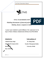 Final Year Dissertation Report FMS MBA F