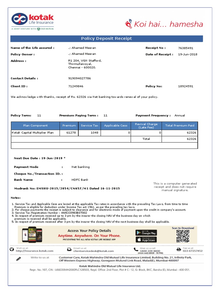 kotak-insurace-pdf-insurance-receipt