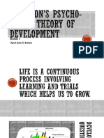 Erickson's Psycho-Social Theory of Development