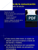 Campo y Objeto de Estudio de La Ciencia de La Comunicación PDF