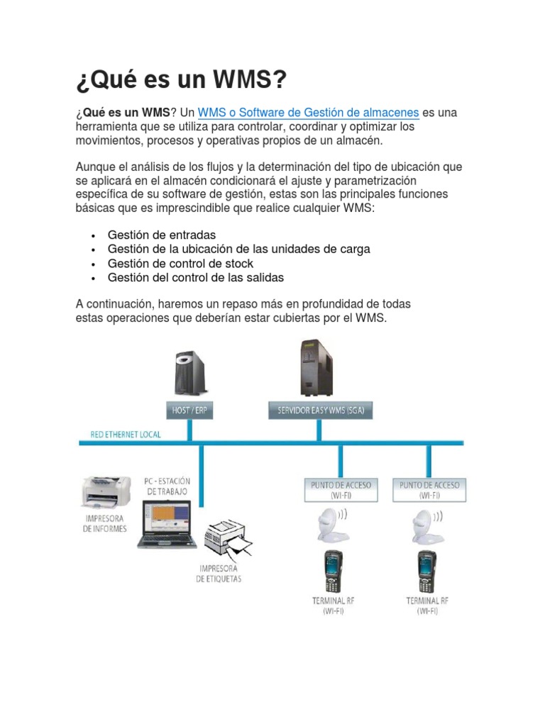 Qué es un WMS en logística | PDF | Almacén | Planificación de recursos ...