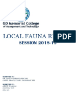 Local Fauna Report Session 2018
