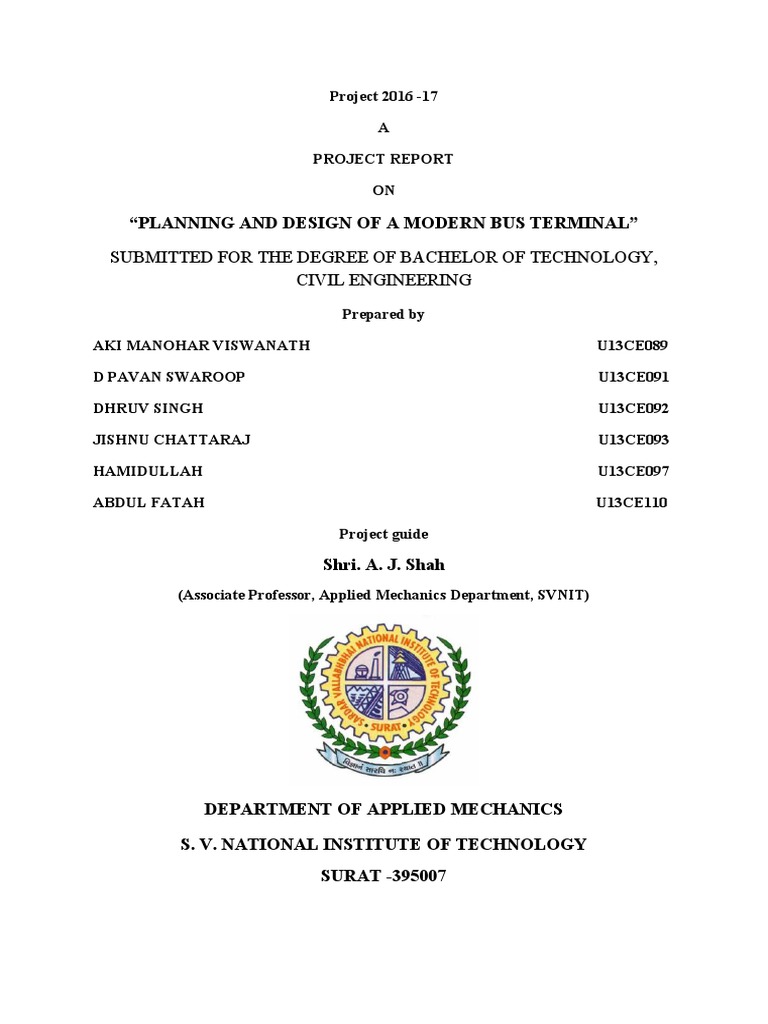 Modern Bus Terminal Planning Report | PDF | Bus | Transport