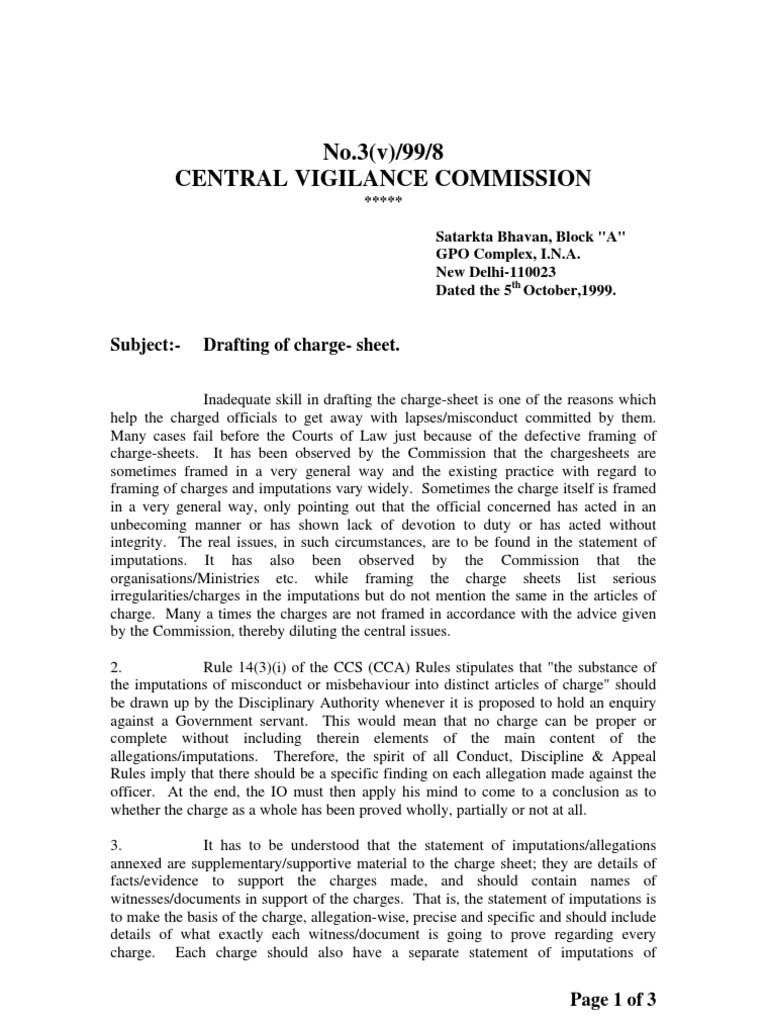 Drafting of Charge Sheet. Social Institutions Society