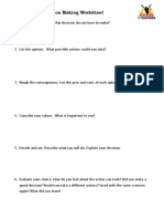 Decision Making Worksheet and Scenarios 20gsp8p