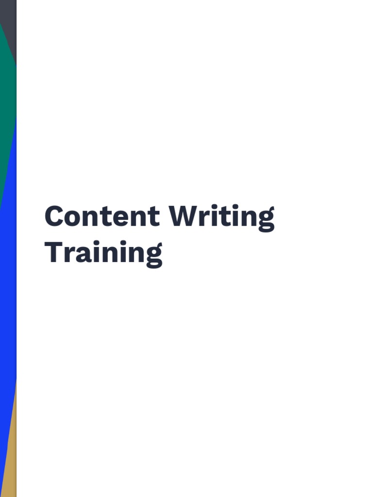 Comprehensive Content Writing Course | PDF | Search Engine Optimization ...