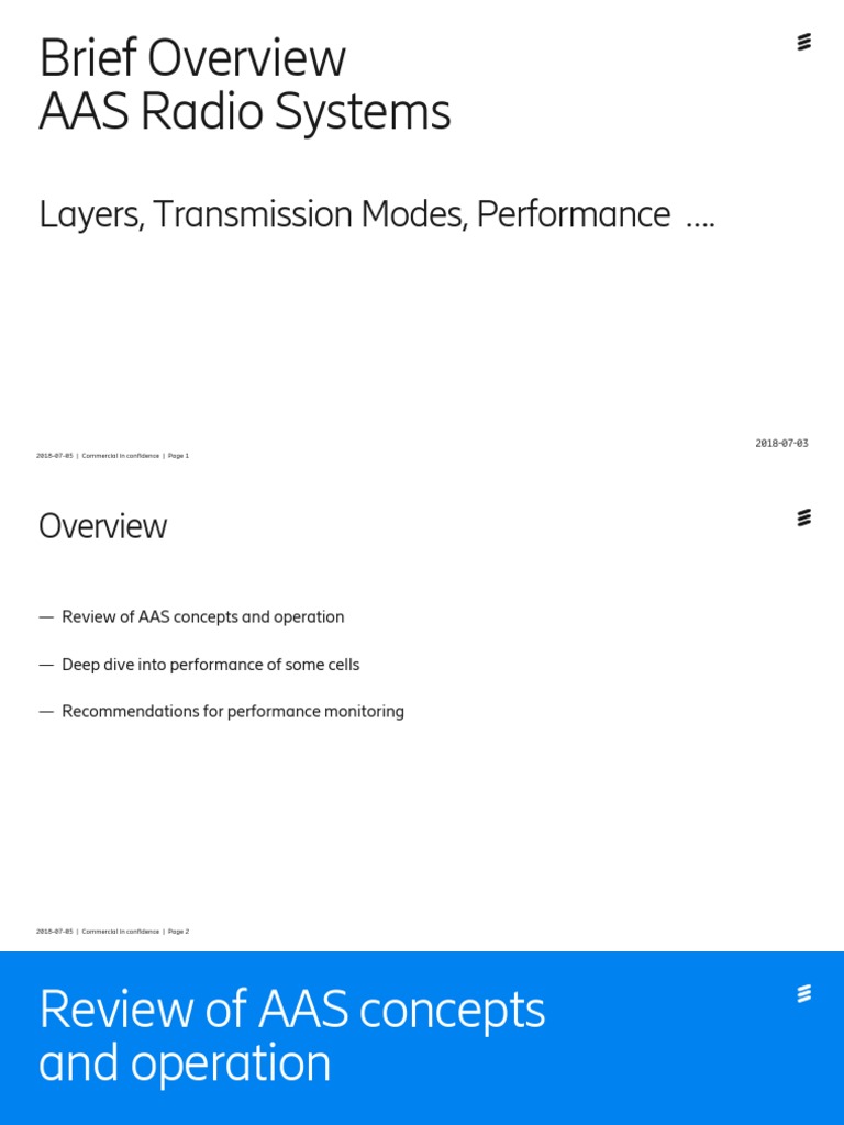 AAS Radio Systems Overview and Modes | PDF | Mimo | Duplex ...