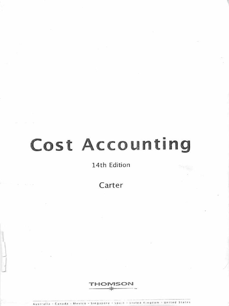 Ebook Cost Acc Carter 14ed Pdf Pdf