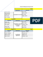 Grupos de Trabajo para Proyecto de Telemática 1