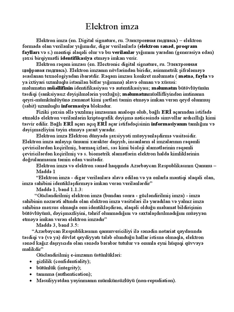Elektron Imza | PDF