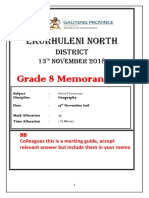 Grade 8 Geo Memo Nov 2018