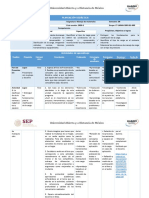 Planeación Didáctica Unidad 1