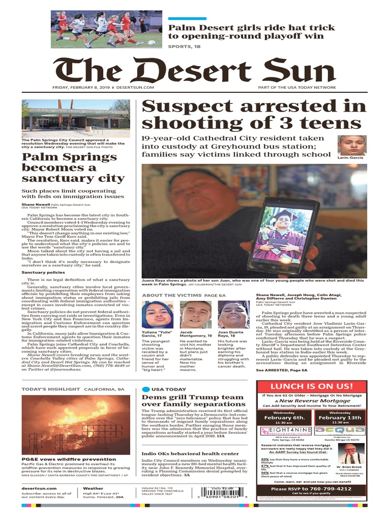 February 8, 9, and 10 California Journalism Awards (The Desert Sun) PDF Sanctuary City Energy Development photo