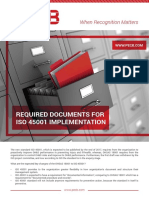 Required Documents For ISO 45001 Implementation