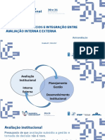 Evolução, benefícios e integração entre avaliação interna e externa