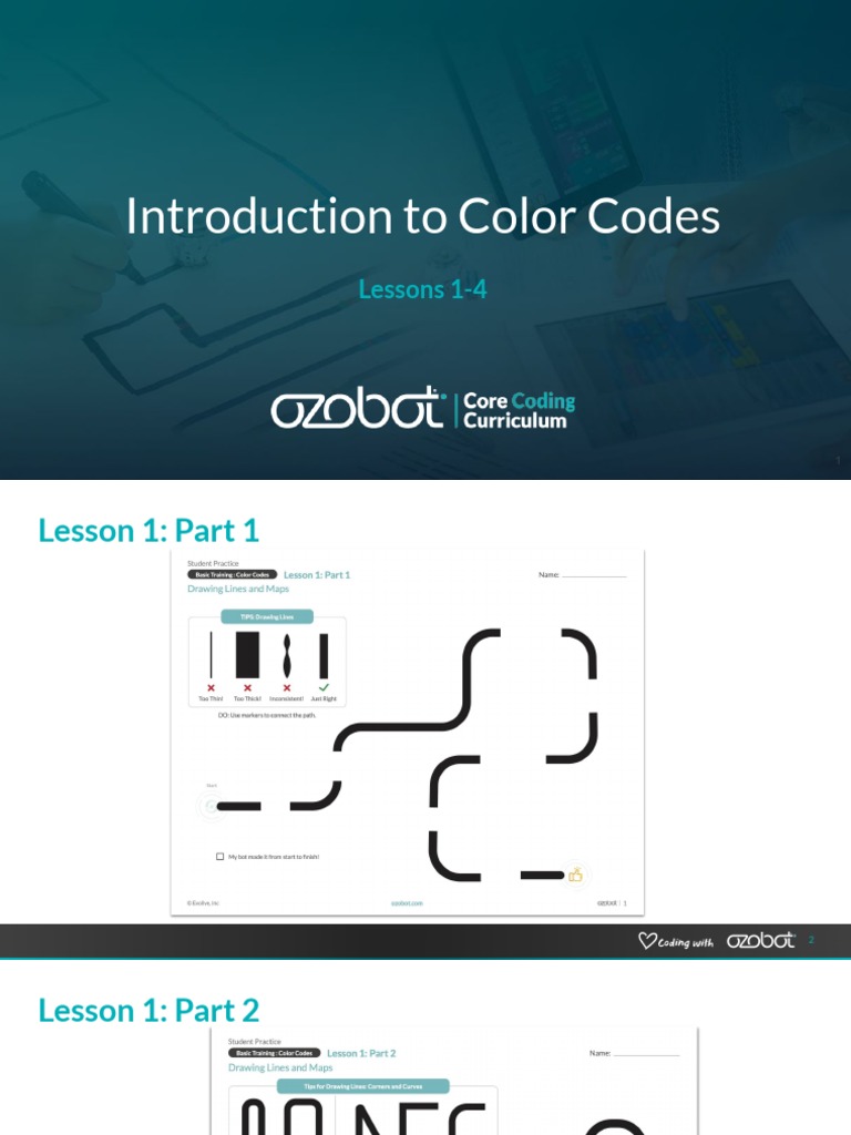 Ozobot-Basic-Training-Color Codes-CCC-Deck | PDF