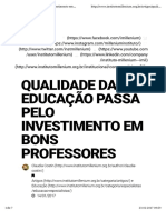 Investimento em professores melhora qualidade da educação