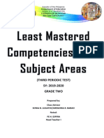 Grade 2 Least Mastered Competencies Report