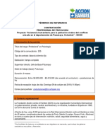 TDR Profesional en Psicología (Putumayo) - Código 235