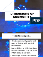 Dimensions of Community